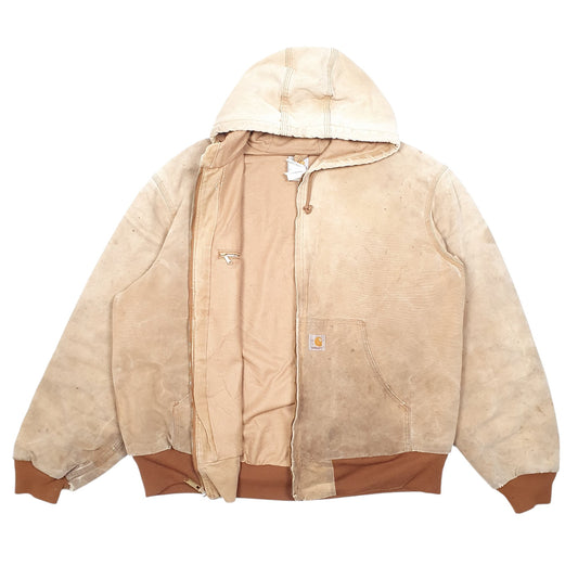 Mens Tan Carhartt Vintage Made In USA J131 Active Coat