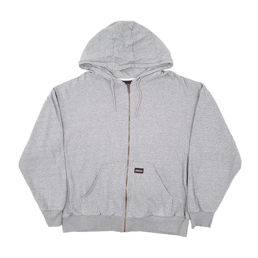 Mens Grey Dickies Hoodie Workwear Full Zip Jumper
