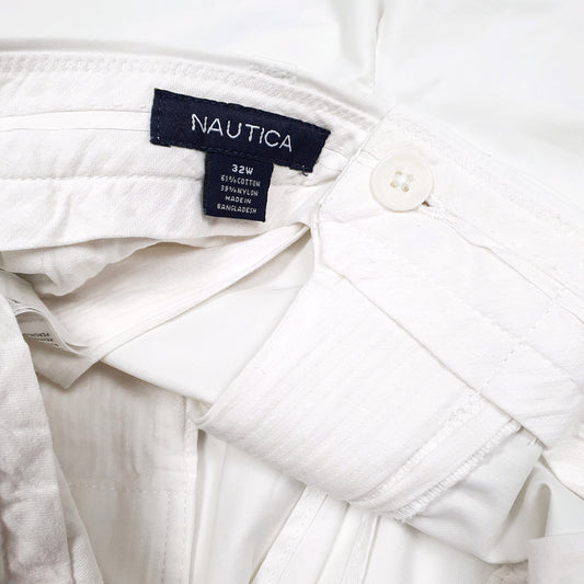 Mens White Nautica Chino Shorts