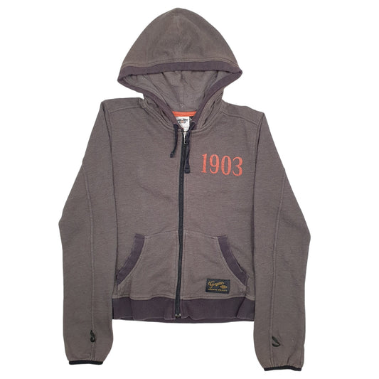 Womens Grey Harley Davidson Full Zip Jumper