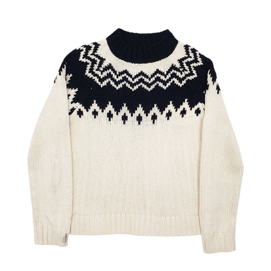 Womens Cream New York & Company Knitwear Crewneck Jumper