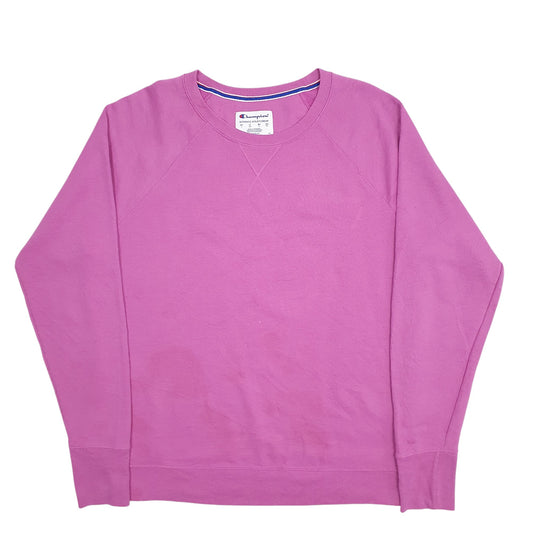 Womens Pink Champion Crewneck Jumper