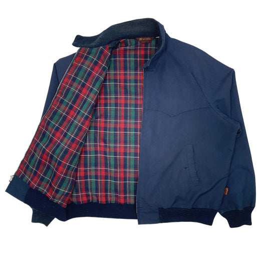 Mens Navy Wrangler Vintage 70s 80s Made In USA Coat