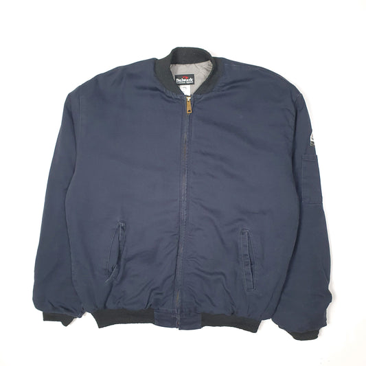 Mens Navy Bulwark Bomber Coat