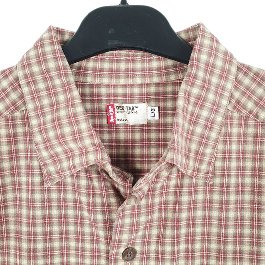Mens Beige Levis Red Tab Long Sleeve Shirt