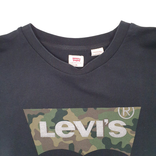 Mens Black Levis Crewneck Jumper