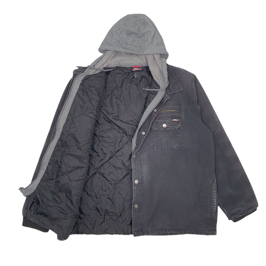 Mens Black Dickies Crewneck Coat