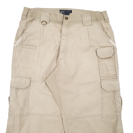 Mens Beige 5.11 Tactical Workwear Cargo Trousers