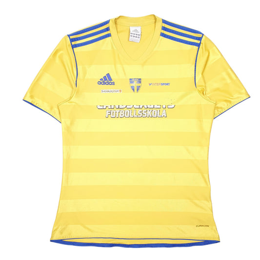 Mens Yellow Adidas Football Active Short Sleeve T Shirt