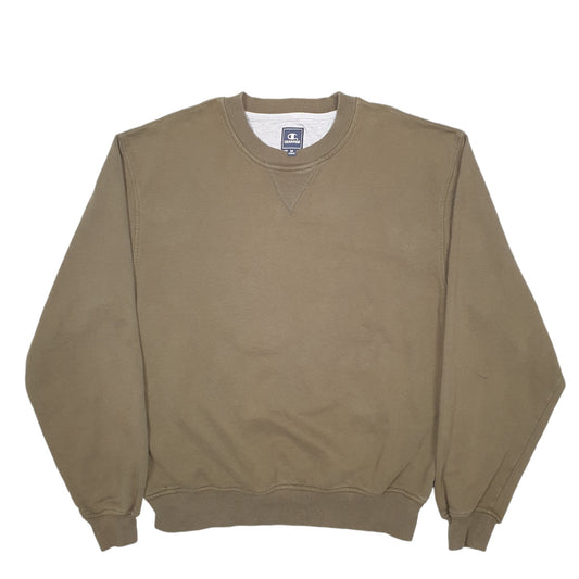 Mens Khaki Champion Crewneck Jumper