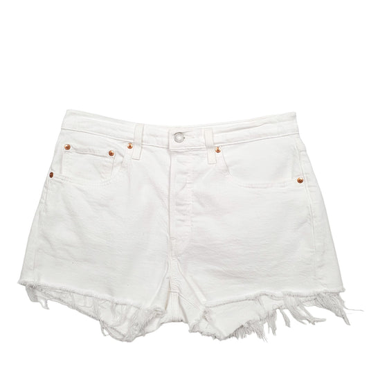 Womens White Levis 501 Jorts Denim Shorts