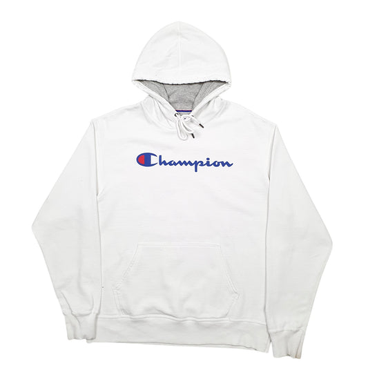 Mens White Champion Hoodie Jumper