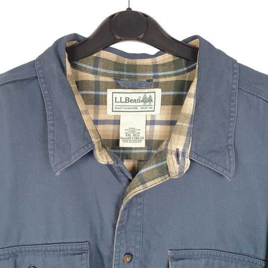 Mens Navy L.L.Bean Overshirt Shacket Long Sleeve Shirt