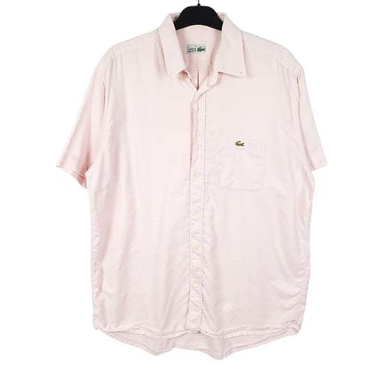 Mens Pink Lacoste Chemise Short Sleeve Shirt
