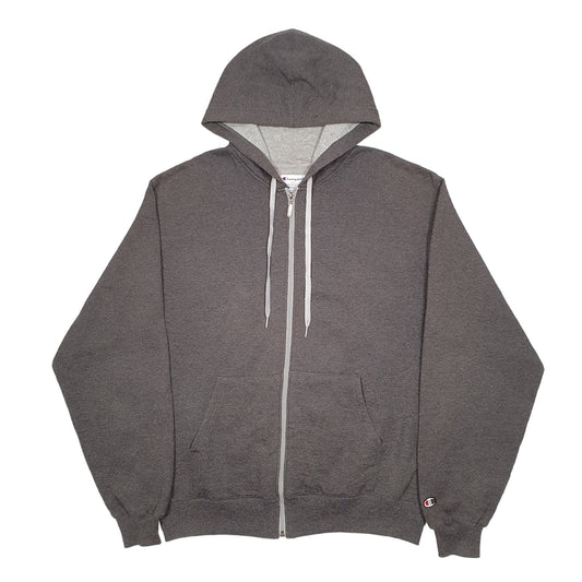 Mens Grey Champion Full Zip Jumper