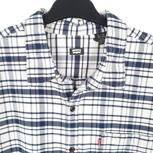 Mens White Levis Casual Long Sleeve Shirt