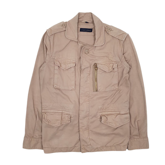 Mens Beige J. Hart & Bros Military Coat