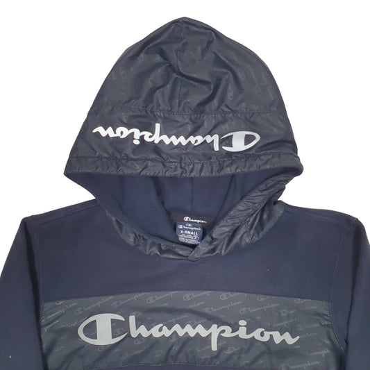 Mens Black Champion Hoodie Jumper