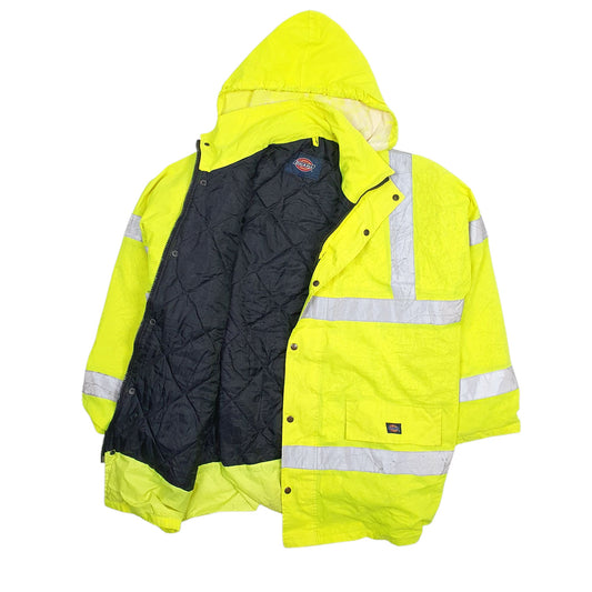 Mens Yellow Dickies Hi-vis Coat