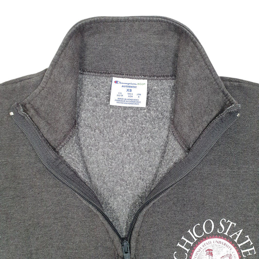 Mens Grey Champion Chico State University California USA Quarter Zip Jumper