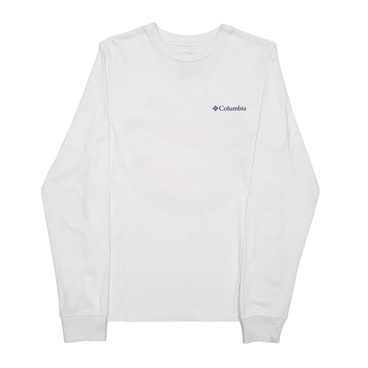 Mens White Columbia Sportswear Long Sleeve T Shirt
