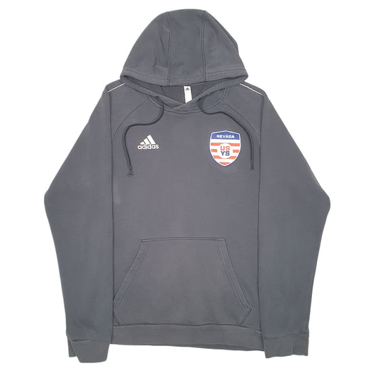 Mens Black Adidas Nevada Youth Soccer USA Hoodie Jumper