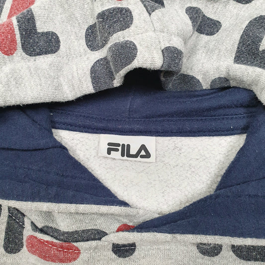 Womens Grey Fila Hoodie Jumper