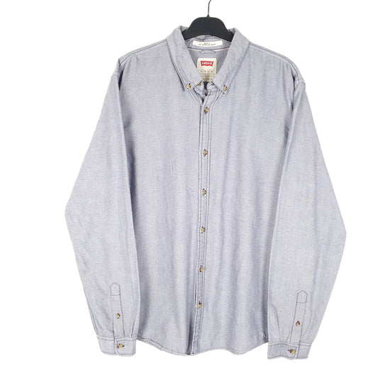 Mens Blue Levis Modern Fit Long Sleeve Shirt