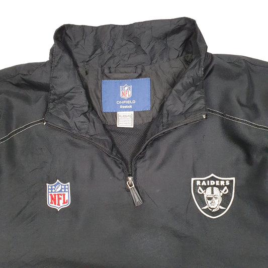 Mens Black Reebok NFL Oakland Raiders Coat