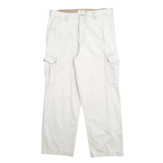 Mens Cream Old Navy Cargo Trousers