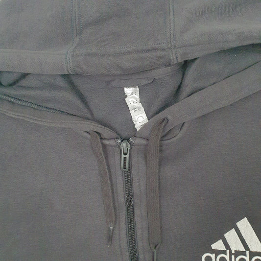 Mens Navy Adidas Hoodie Full Zip Jumper
