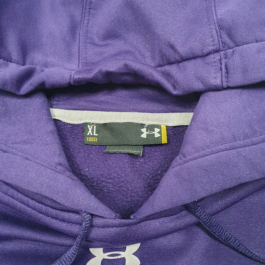 Mens Purple Under Armour Active Mount St Joseph Loose Workout Hoodie Jumper