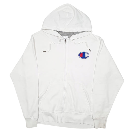 Mens White Champion Hoodie Full Zip Jumper