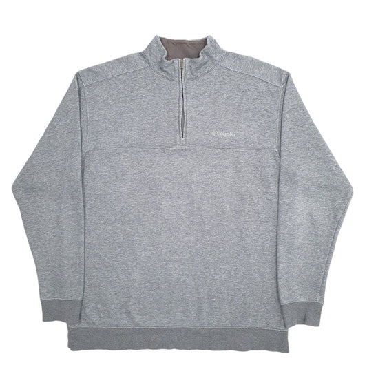 Mens Grey Columbia Quarter Zip Jumper