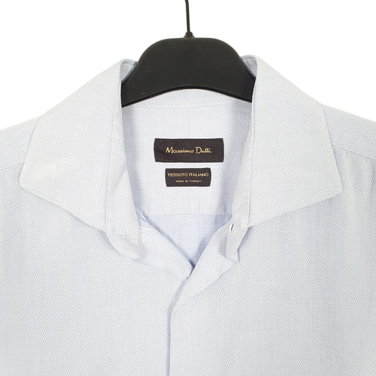 Mens Blue Massimo Dutti Long Sleeve Shirt