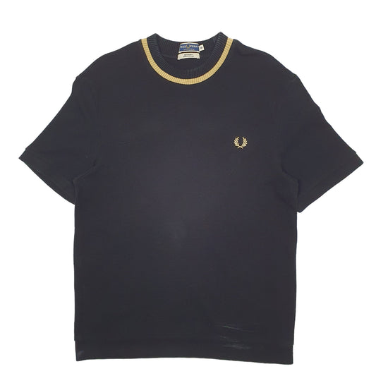 Mens Black Fred Perry Short Sleeve Polo Shirt