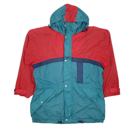 Mens Red Hello Hansen Vintage 90s Colour Block Sailing Yoachting Coat