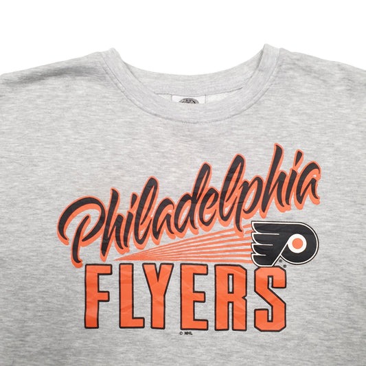 Mens Grey NHL Philadelphia Flyers Hockey Crewneck Jumper