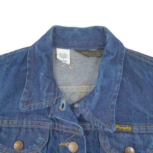 Womens Blue Wrangler Vintage 70s Made In USA Coat