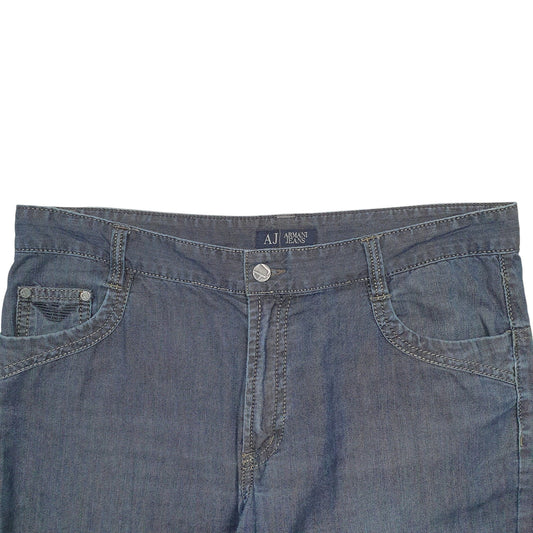 Mens Blue Armani Spellout Casual JeansW36 L34