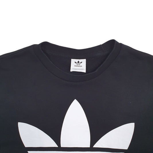Mens Black Adidas Crewneck Jumper