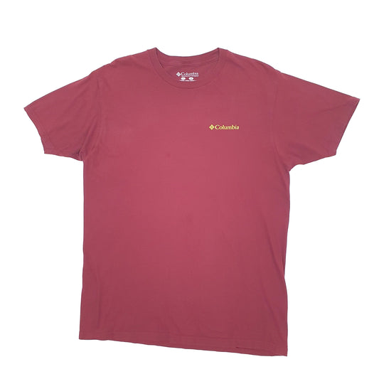 Mens Burgundy Columbia Sportswear Short Sleeve T Shirt