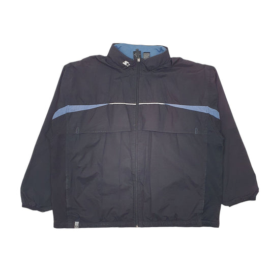 Mens Black Starter Crewneck Coat