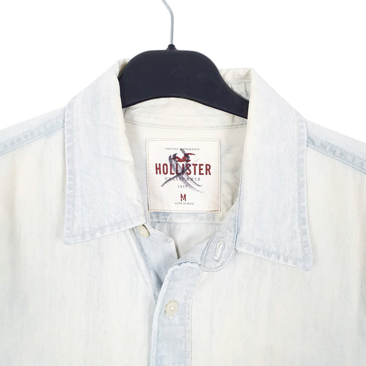 Mens Blue Hollister Chambray Short Sleeve Shirt