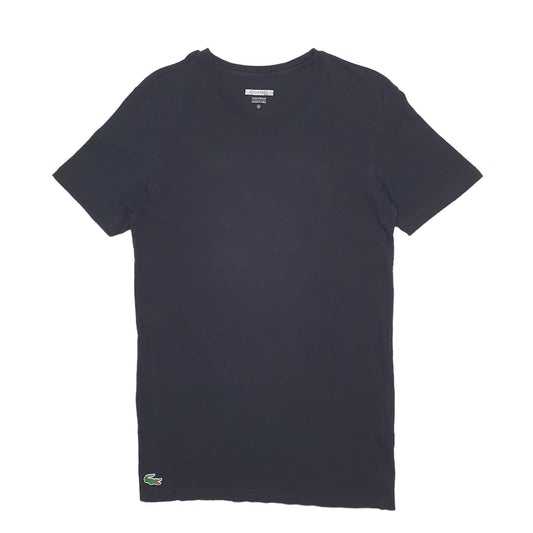 Mens Black Lacoste Short Sleeve T Shirt