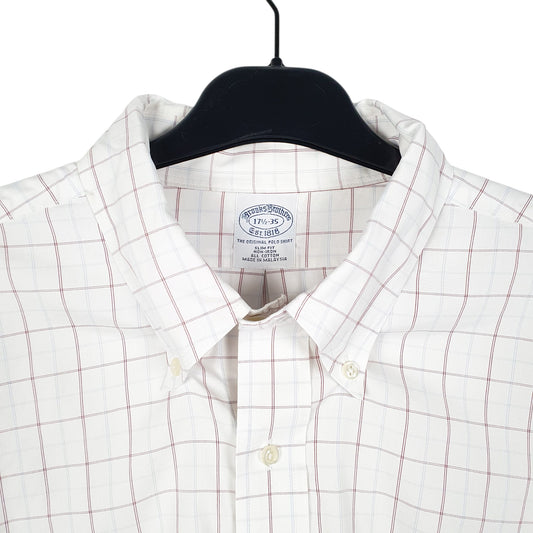 Mens White Brooks Brothers Long Sleeve Shirt