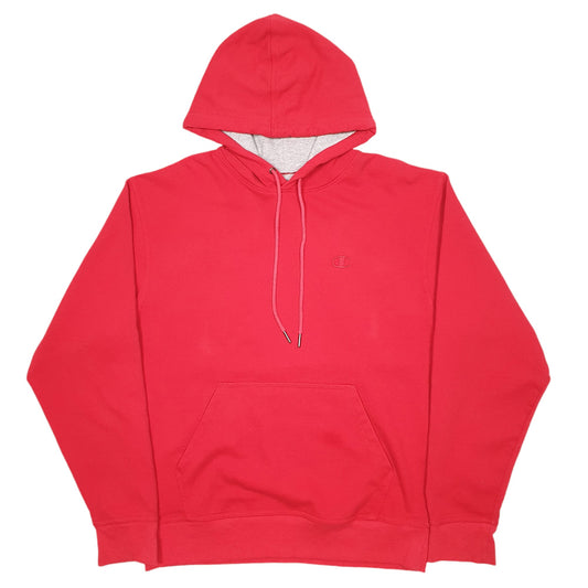Mens Red Champion Hoodie Jumper
