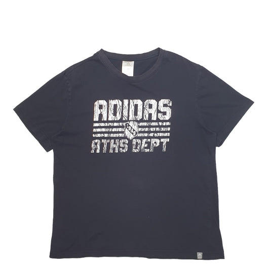 Mens Black Adidas Spellout Short Sleeve T Shirt