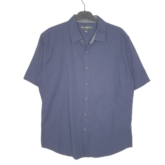 Mens Navy Beverly Hills Polo Club Short Sleeve Shirt