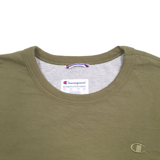 Mens Khaki Champion Crewneck Jumper